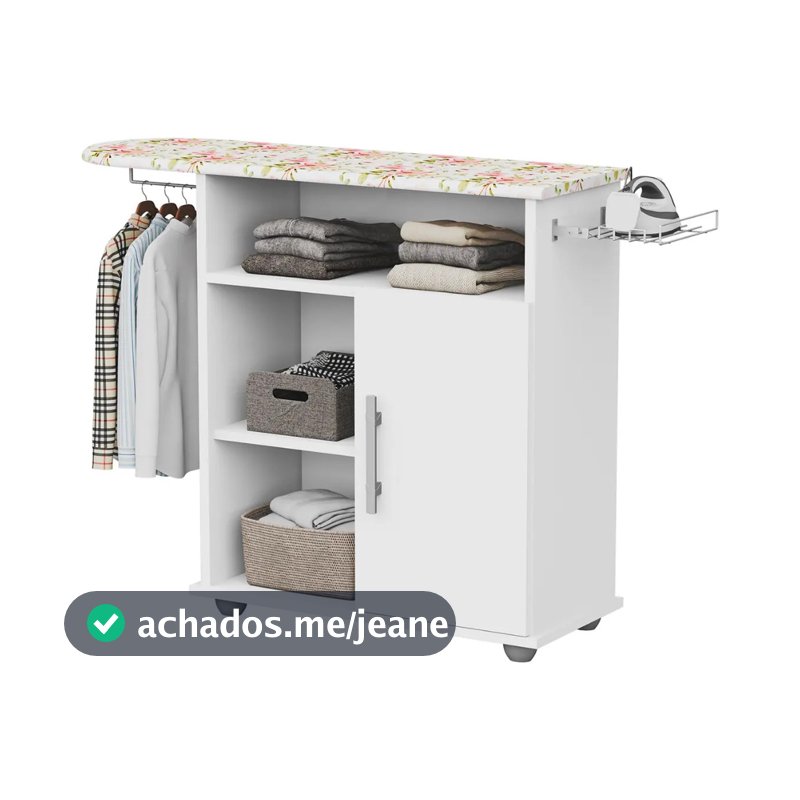 Fruteira Multiuso com Tábua de Passar Roupa Armário Organizador