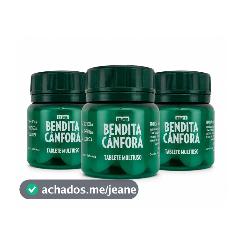 Pastilhas de Cânfora Bendita Cânfora Odorizante Pote com 30 unidades | Entrega Mais Rápida | A mais vendida!