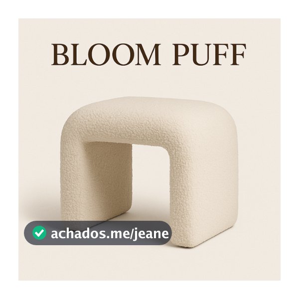 Puff U Estilo Flor Bloom | Puff Decorativo Sofá Estofado Luxo
