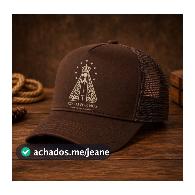 Boné nossa senhora estilo trucker aba curva telinha respirável- Envio rápido