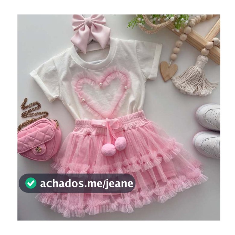 Conjunto Infantil tule menina blusa e saia verão