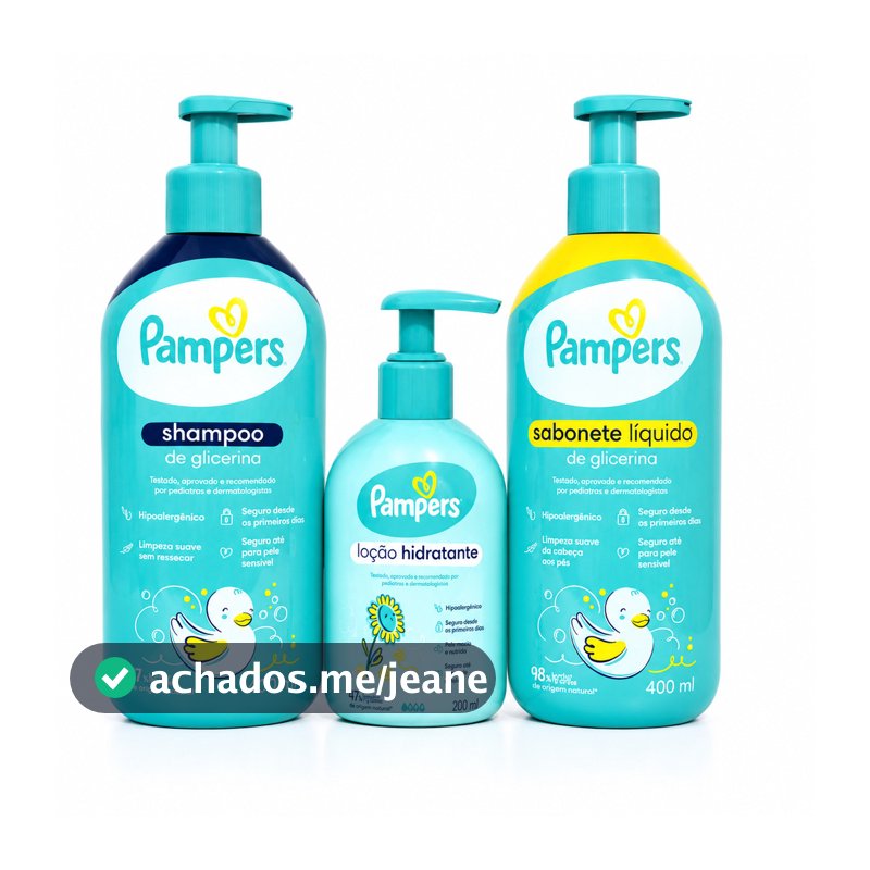 Kit Pampers Original Shampoo + Sabonete Líquido + Loção Hidratante Bebê
