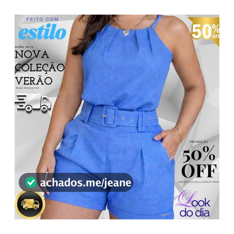 Conjunto Linhão Feminino Com Cinto Verão 2026