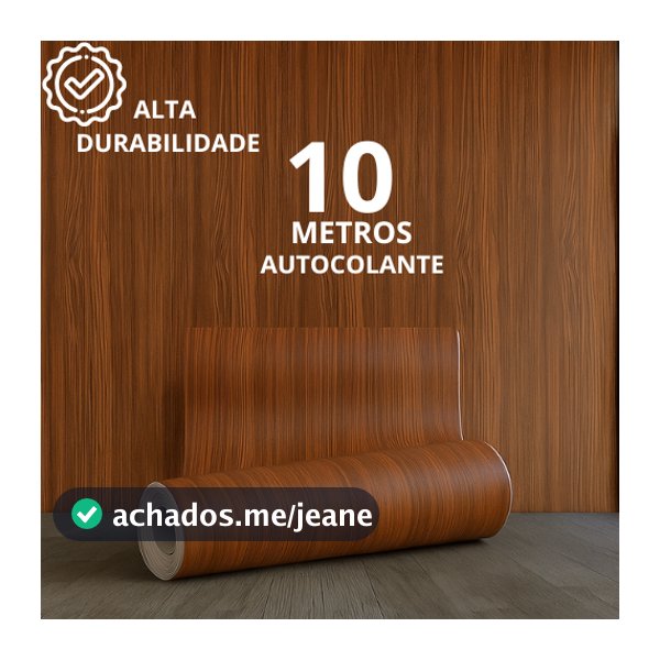Papel de Parede Madeira 3D Autoadesivo Removível  Amadeirado  10 M Lavável Para Móveis Paredes Geladeira