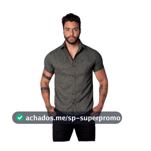 Camisa Social Masculina Manga Curta Slim Fit Premium Em Linho