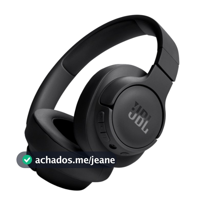 Fone JBL Tune 720BT BLK Headphone Bluetooth Over-Ear Preto 76 h de Bateria JBL Pure Bass