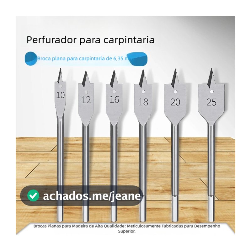 Jogo Broca Chata Alta Durabilidade Para Uso Diário em Marcenaria