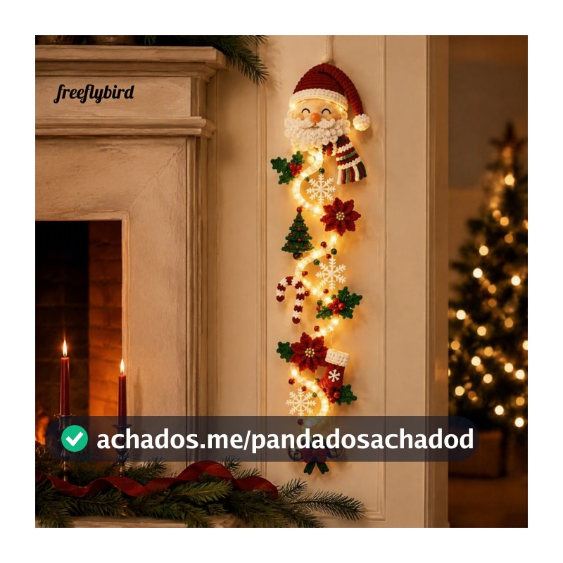 Fz 1 Conjunto De Decorações Aconchegantes De Varanda De Inverno , Enfeite De Natal Rústico Iluminado , Fácil De Pendurar