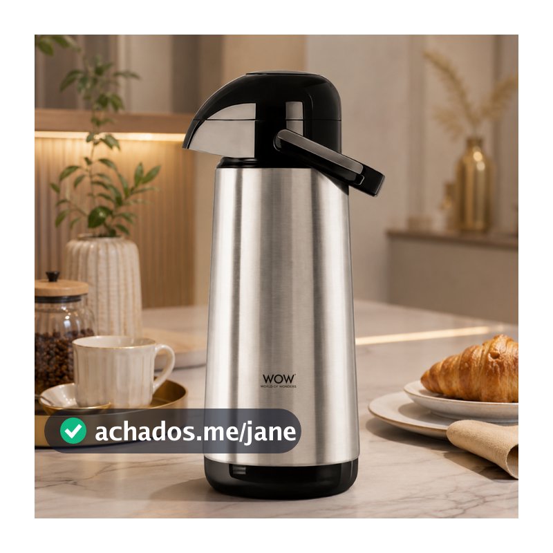 Garrafa Térmica Inox Café Bomba De Pressão 1,9L
