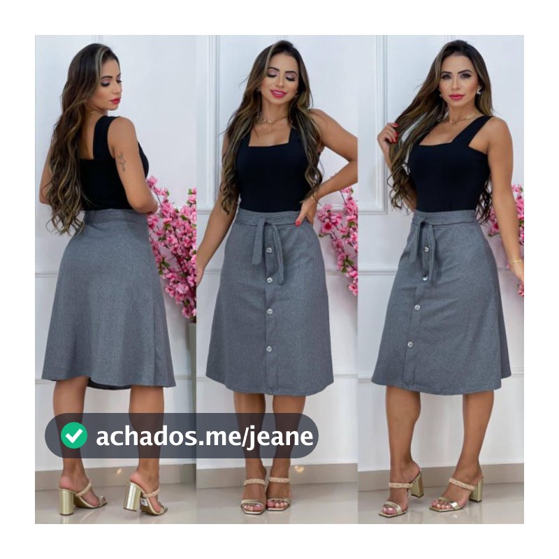 Saia Amarração e botões ,tamanho GG,veste do 42 ao 44,Lisa Canelada ,ta