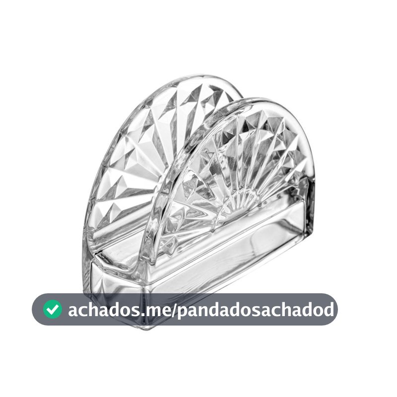 Porta Guardanapos Sun 13cm Cristal Lyor para Mesa Posta Jantar Almoço Decoração Organizar Guardanapos Elegante Prático