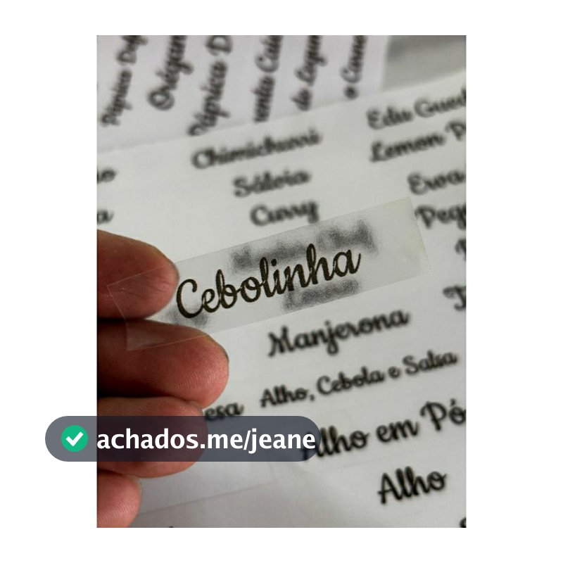 Kit 66 Adesivos Etiquetas Para Potes de Temperos e Condimentos Vinil Prova D'Água para Organizar Cozinha