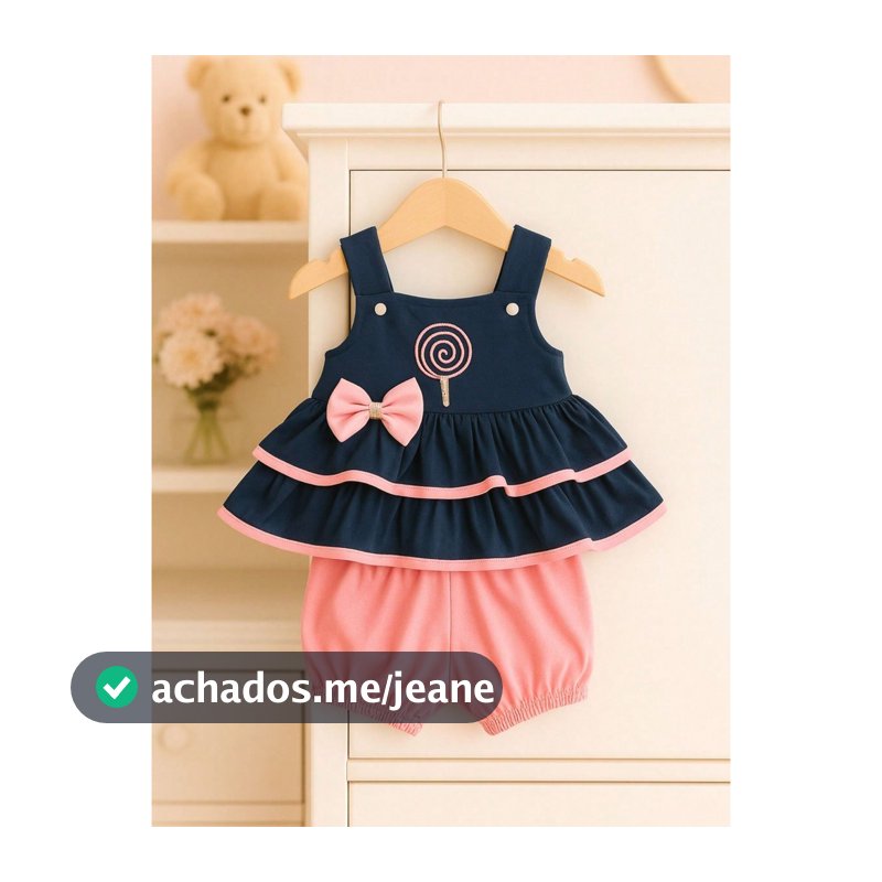 Conjunto de Bebê Batinha + Shorts Luíza