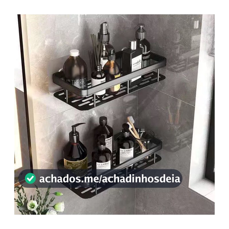 1/2 Peças Suporte de Canto e Reta Porta Shampoo Prateleira Para Banheiro Organizador com Adesivo
