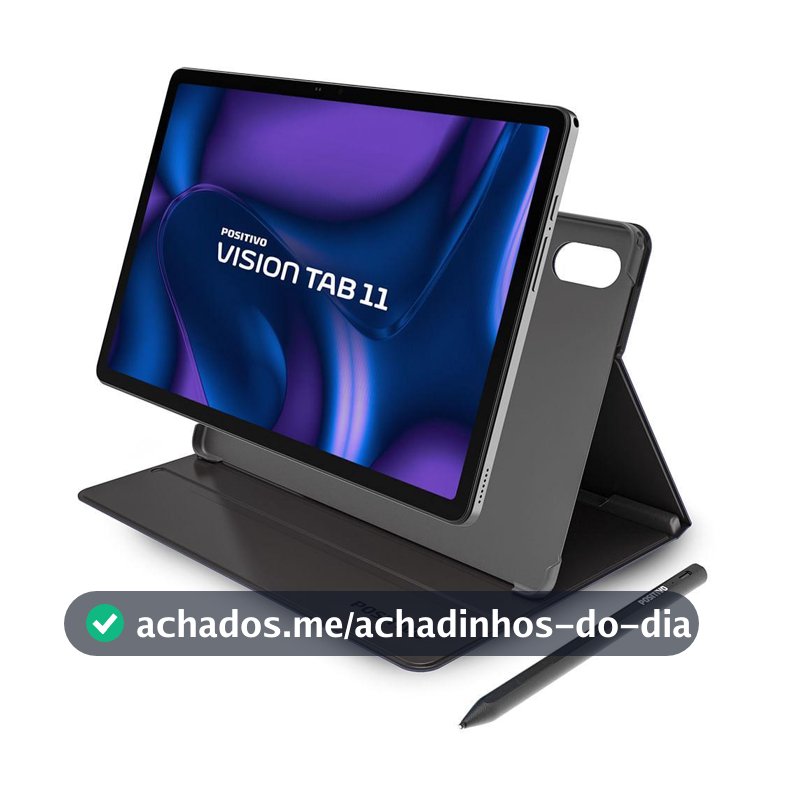 Tablet Positivo Vision TAB 11 com Capa e Caneta 4GB RAM 128GB 4G Tela 11” Full HD Octa-Core - Preto
