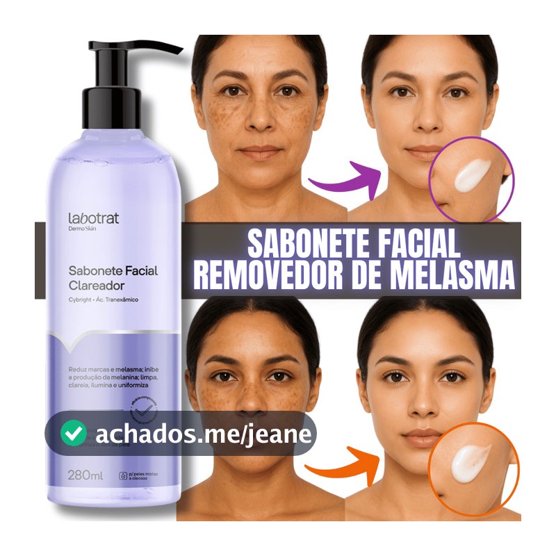 Clareador melasma sabonete manchas na pele e no rosto com acido tranexamico
