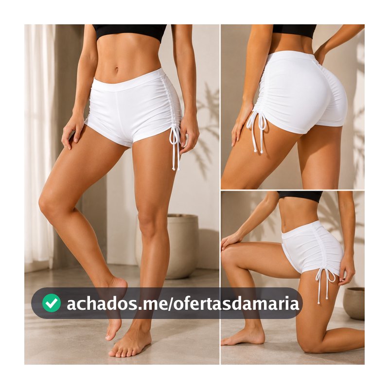 Biquíni Short Cordinha Lateral Feminino Praia Piscina Academia