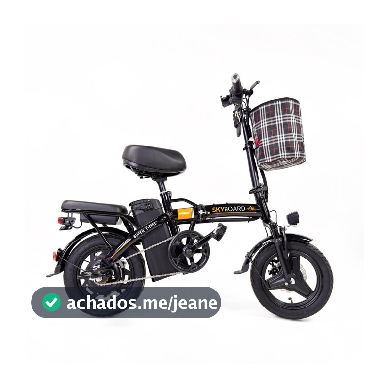 👍🔥Atualizado SKYBOARD Bicicleta Elétrica Dobrável Bivolt 48V15Ah 350W autonomia 40-45km farol LED suporte de celular