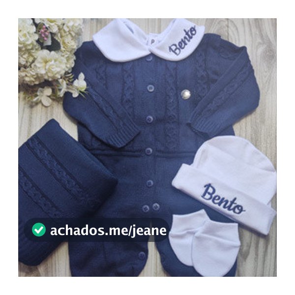 Kit  3 peças  Body + touca Personalizada e 1 par de luvas bebê kit para compor saída maternidade menino menina