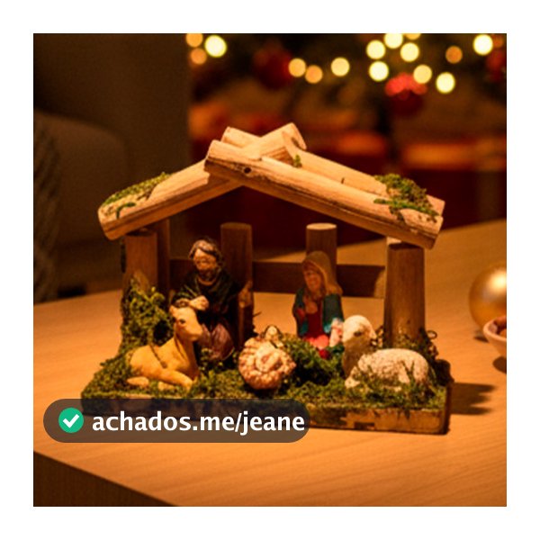 Presépio Natal Sagrada Família Menino Jesus Presente Enfeite Decoração Natalina Maria José