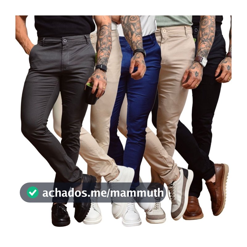 Calça Sarja Masculino Alfaiataria Esporte Fino com Elastano