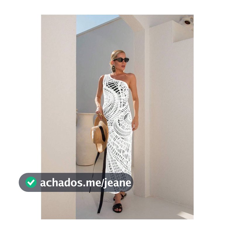 Simples Saída de Praia Nula Manga em Crochê/ Vestido Longo/ Modelo Sereia com Abertura Lateral YI1572 Sexy Festa Férias