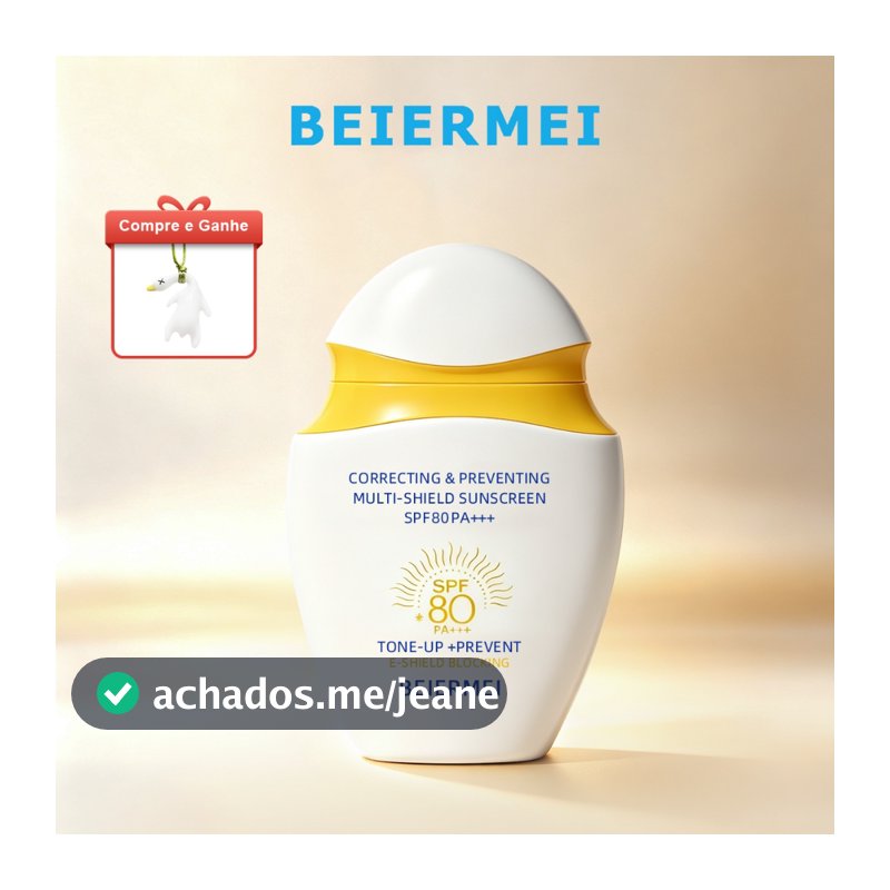 Beiermei Hidrabene Protetor Solar Clareador Facial Toque Seco Antissinais FPS 80+++