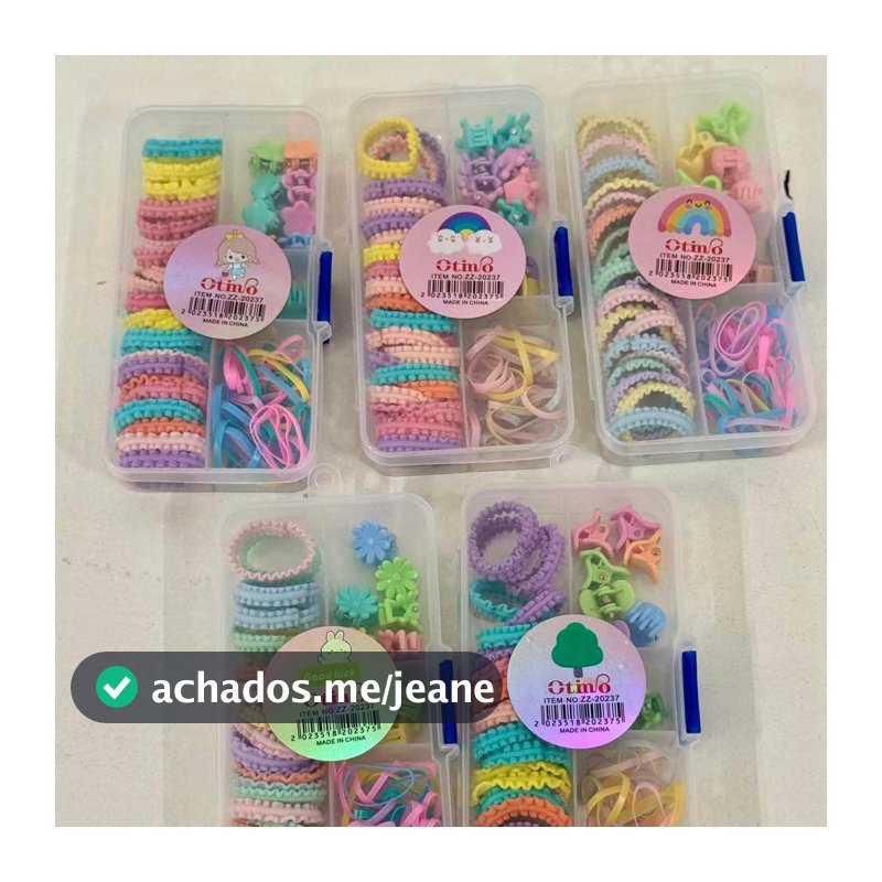 Conjunto De Elásticos De Cabelo Coloridos