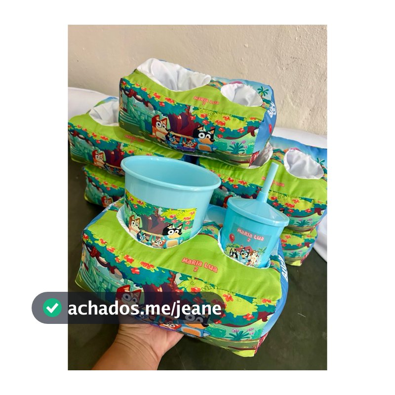 10 ALMOFADA PERSONALIZADA COM BALDE E COPO CANUDO