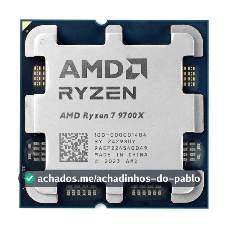 Processador AMD Ryzen 7 9700X 3.8GHz (5.5GHz Turbo) 8 Cores 16 Threads AM5 40MB Novo (Sem Caixa ou Cooler)