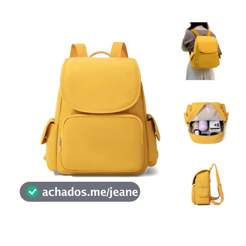 Mochila Multifuncional Impermeável Pequena - Nylon Resistente, Unissex, Bolsa Escolar e Dia a Dia