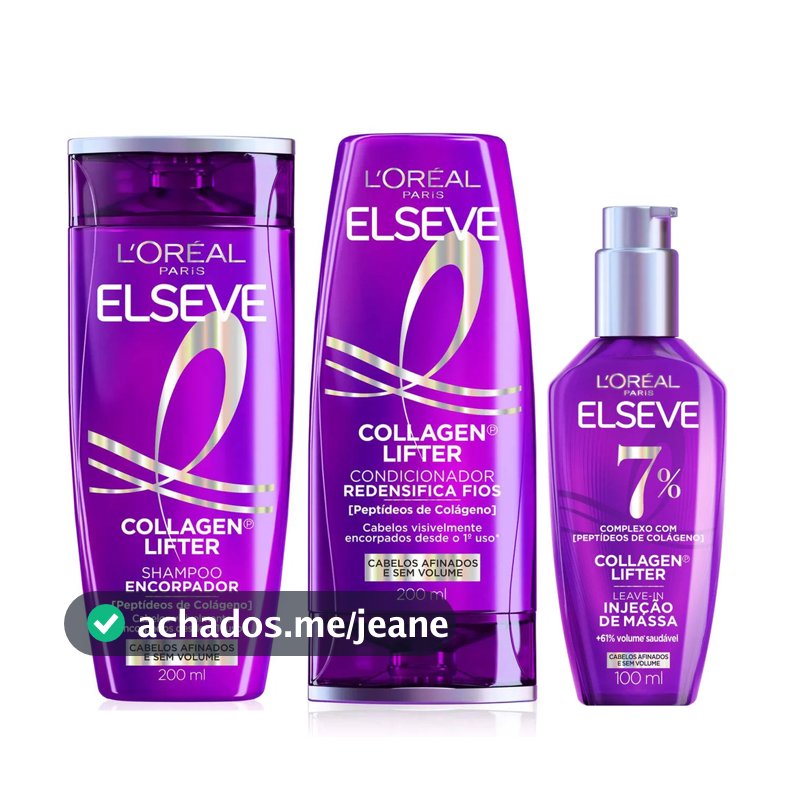 KIT ELSEVE COLÁGENO LIFTER SH + COND + LEAVE-IN DE MASSA 100ML