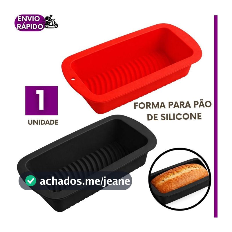 Forma Para Pães Tortas Bolos Caseiros de Silicone Antiaderente  Airfryer Freezer Forno Cozinha