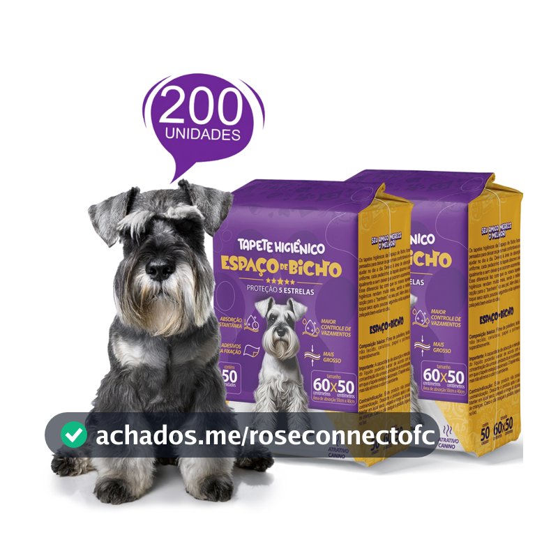 Tapete Higiênico Espaço De Bicho Para Cães 50x60cm 200 Unidades - Envio Imediato