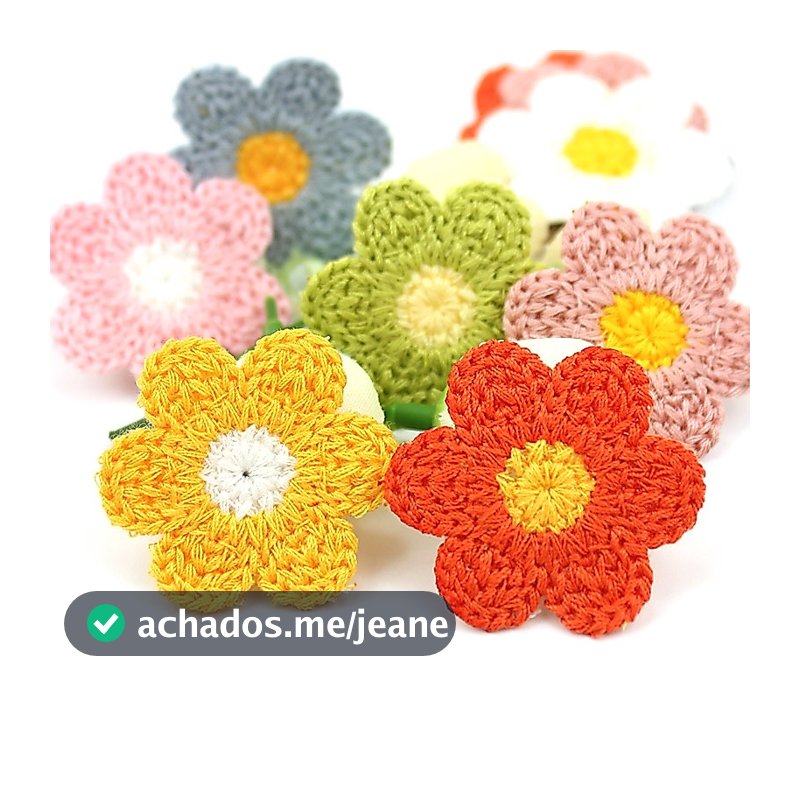 35Pcs 3,5cm Fios De Lã Bordados Flores Patches Costurar Appliques Para Artesanato Acessórios De Cabeleireiro Decoração De