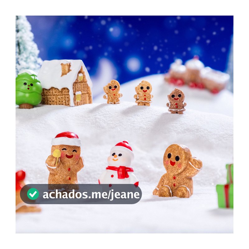 Estatuetas De Natal Em Miniatura Papai Noel Gengibre Homem Micro Paisagem Ornamentos Para Decorações Casa Quarto DIY Dec