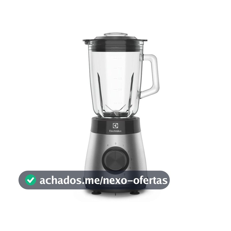 Liquidificador Electrolux 700w 1,5L Experience com Copo de Vidro e Tecnologia TruFlow™  Cor Inox Preto (EBS30)