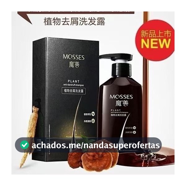Moshan Shampoo Botânico Anticaspa Shampoo Controle de Óleo Fofo Refrescante Anti-Coceira Dimas Shampoo Suave Nutritivo