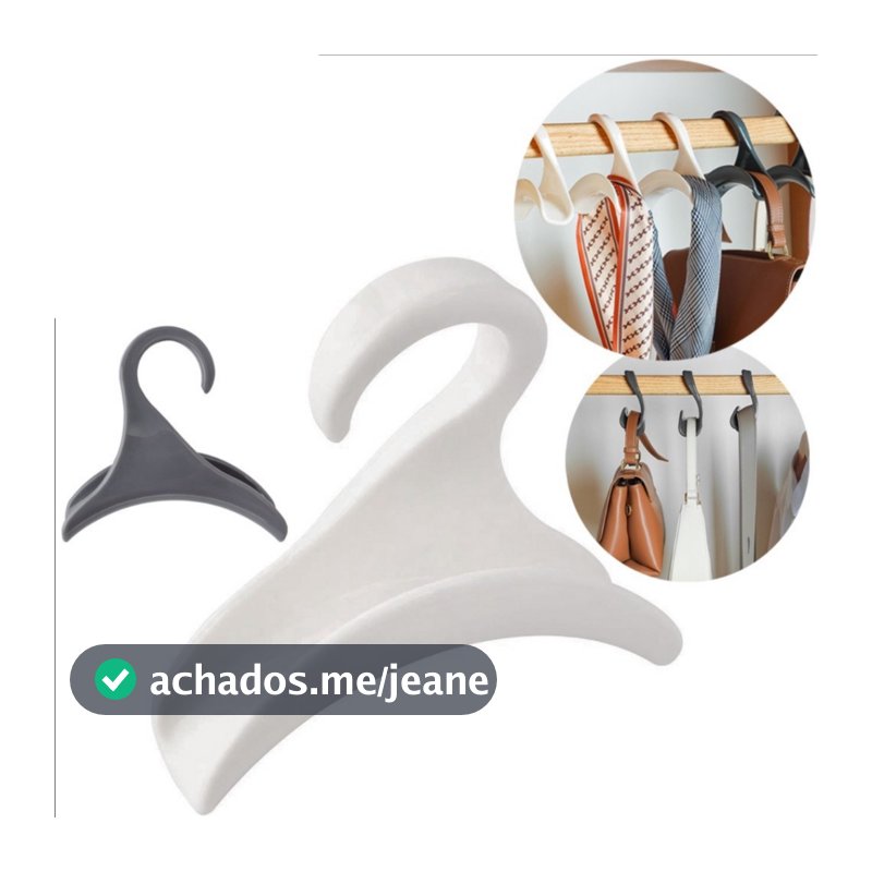 Cabide Organizador Multifuncional para Bolsas, Gravatas e Cintos