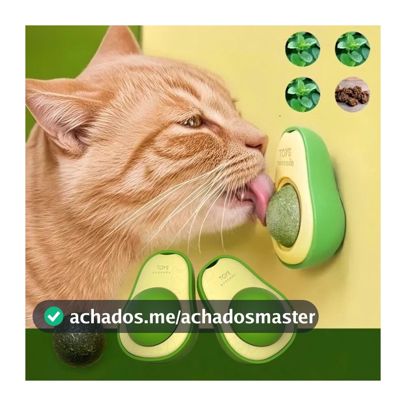 Abacate De Brinquedo Para Gatos Com Catnip Erva Gato Natural Envio imediato