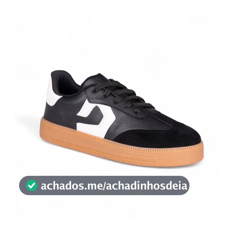 Tênis D Domidona Feminino Street Urbano Cano Baixo Sola Alta Detalhes Bicolor