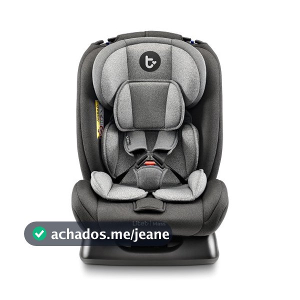 Cadeira Para Auto 0-36 Kg Litet Mass Preta e Cinza - BB458