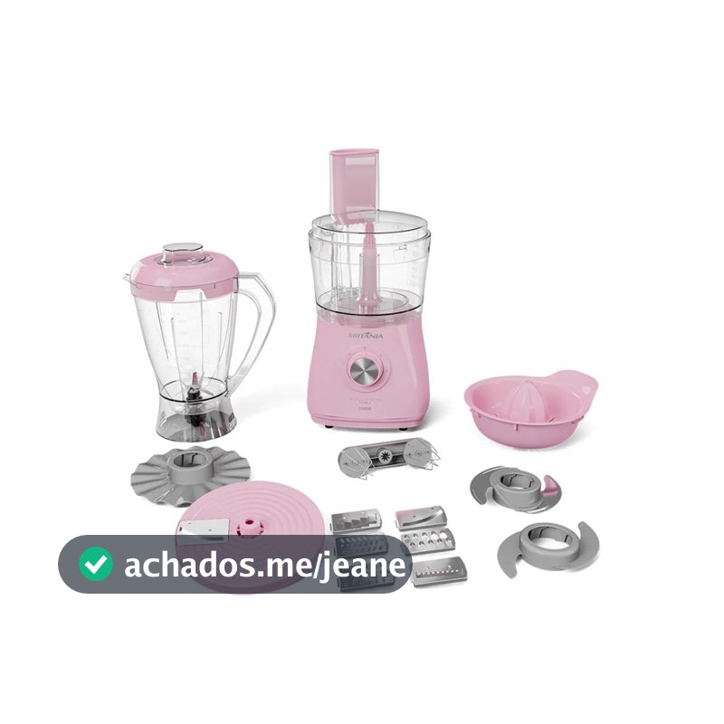Multiprocessador Britânia BMP1100RS Rosa preto vermelho 1000W lançamento