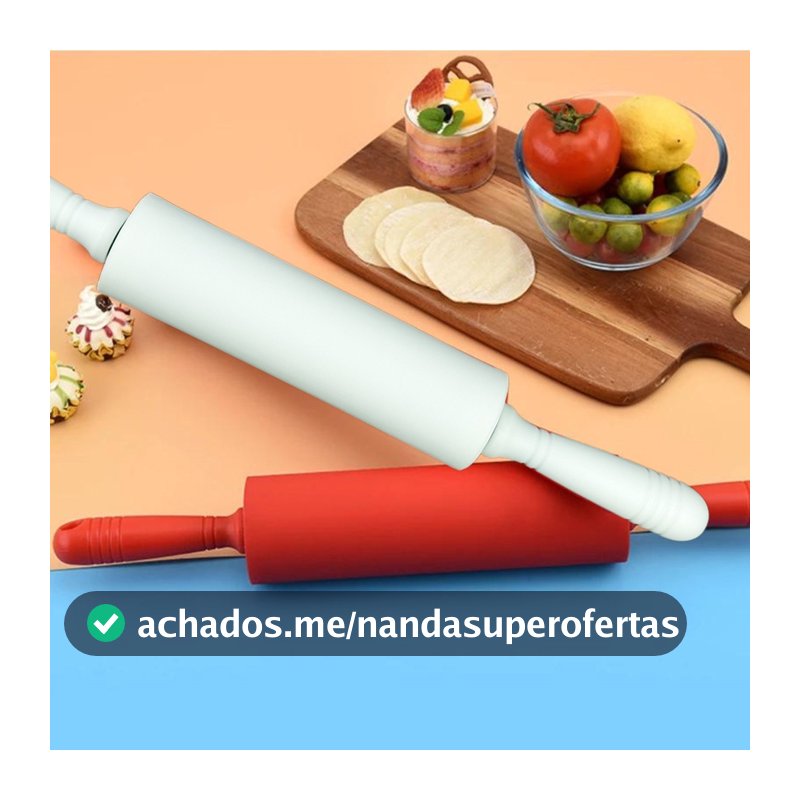 Rolo de Massa De Silicone Antiaderente 43,7X5,4CM Massa Pizza Pães Pão Padaria Multicolorido