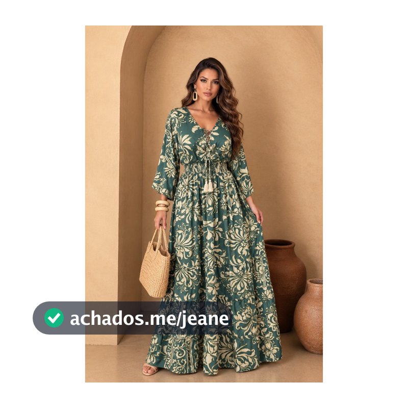 VESTIDO LONGO BOHO  DE SEDA INDIANO MANGA MORCEGO