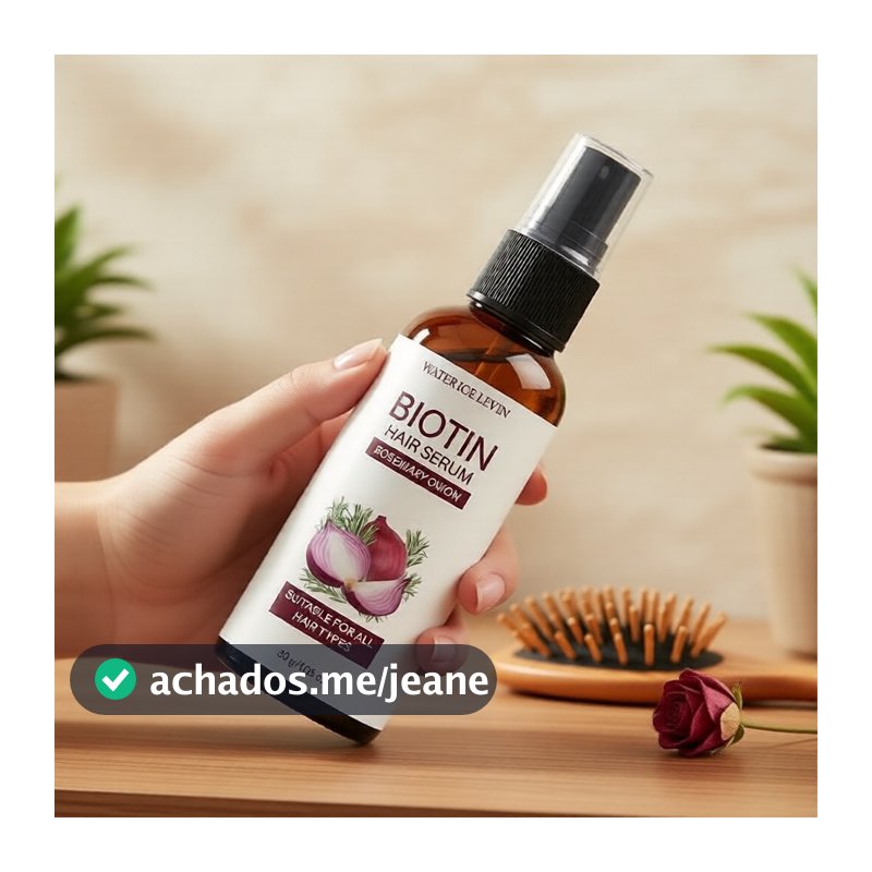 Óleo de Cebola com Biotina e Alecrim - Para Cabelo Propenso a Quebra, com Frizz e Danificado