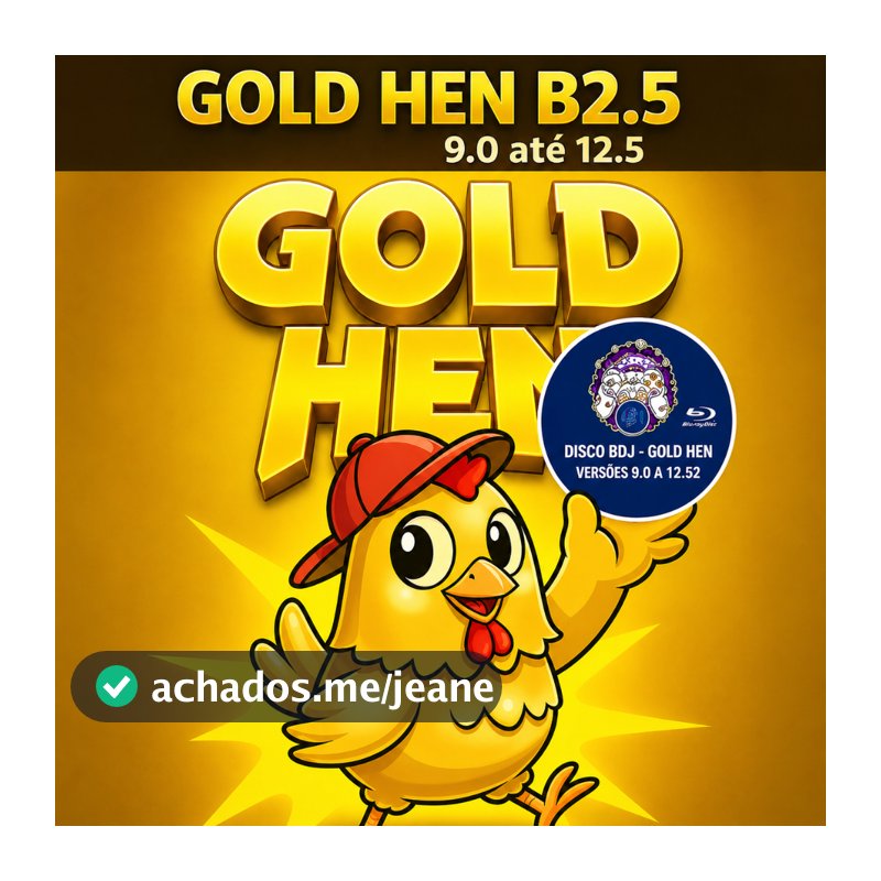 PS 4 - Disco Desbloqueio GOLD HEN - Bd-j. Firmware 9.00 À 13.52
