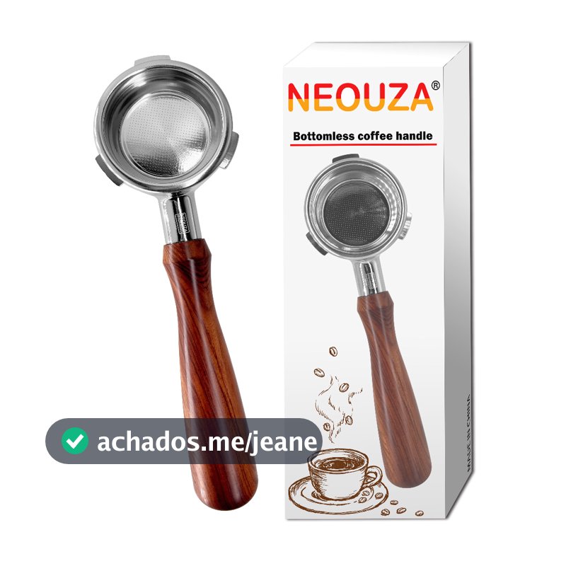 NEOUZA 58mm Porta-Filtro Sem Fundo De Três Orelhas Para Máquina De Café Expresso Compatível Com Breville Sage Oster Sunbeam Barista Mini Max Stainless Steel