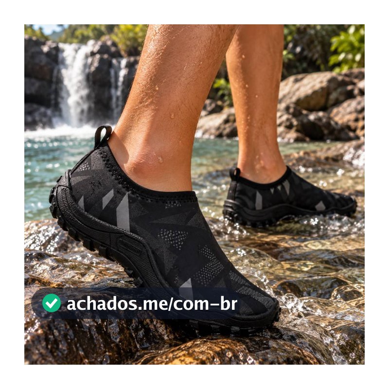 Sapatilha Nautica Sola Anti Derrapante Meia Neoprene Tenis Hibrido Meia Praia Canoagem Pesca Rio Jet