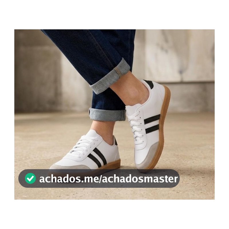 Tênis Feminino Casual Sola Alta Recortes Off-White e Caramelo Confortável Blogueira Tênis Plataforma